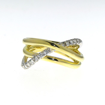 RLD0070 18k White & Yellow Gold Diamond Ring