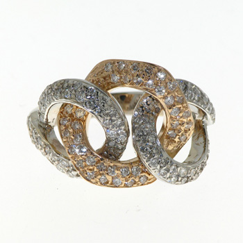 RLD01025 18k White & Rose Gold Diamond Ring