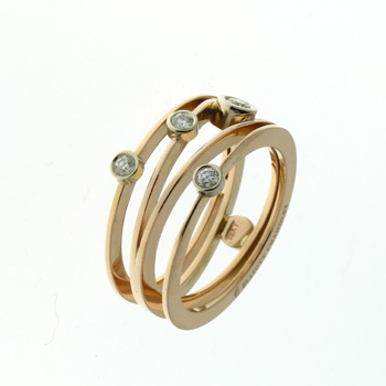 RLD01027 18k Rose Gold Diamond Ring