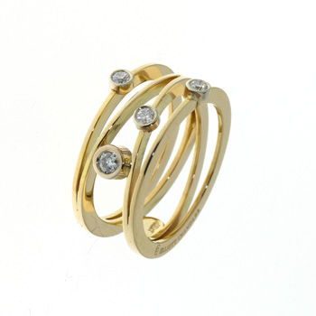 RLD01029 18k Yellow Gold Diamond Ring