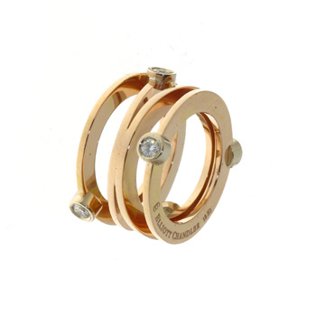 RLD01030 18k Rose Gold Diamond Ring