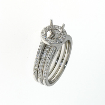 RLD01055 18k White Gold Diamond Ring