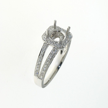 RLD01061 18k White Gold Diamond Ring