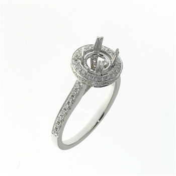 RLD01088 18k White Gold Diamond Ring