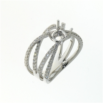 RLD01090 18k White Gold Diamond Ring