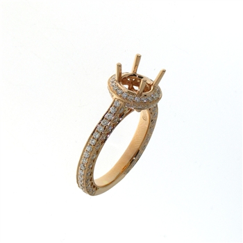 RLD01296 18k Rose Gold Diamond Ring