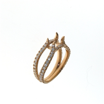 RLD01384 18k Rose Gold Diamond Ring