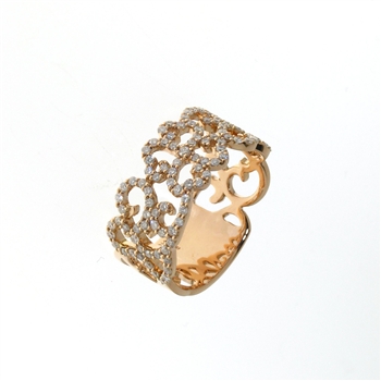 RLD01431 18k Rose Gold Diamond Ring