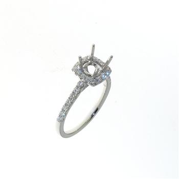 RLD01468 18k White Gold Diamond Engagement Ring