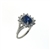 RLD01494 18k White Gold Diamond Sapphire Ring