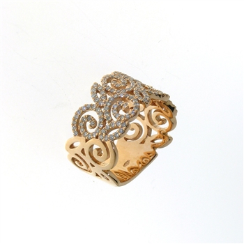 RLD01504 18k Rose Gold Diamond Ring