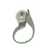 RLD01552 18k White Gold Diamond Pearl Ring