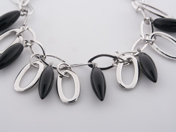 SSB1016 Sterling Silver Onyx Bracelet