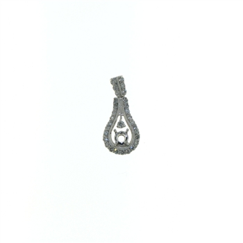 PLD0023 18k White Gold Diamond Pendant