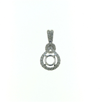 PLD01036 18k White Gold Diamond Pendant