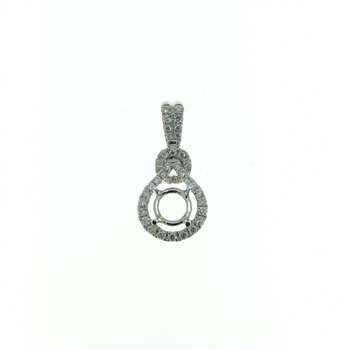 PLD01039 18k White Gold Diamond Pendant