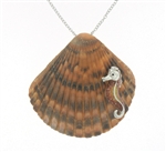 SG1093 Sterling Silver Seashell Pendant