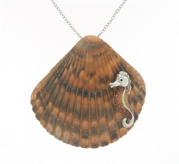 SG1093 Sterling Silver Seashell Pendant