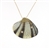 SG1097 14k Rose Gold Diamond Shell Necklace