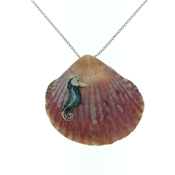 SG1109 Sterling Silver Shell Necklace