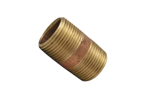 1" short brass nipple