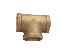 1" fpt brass tee