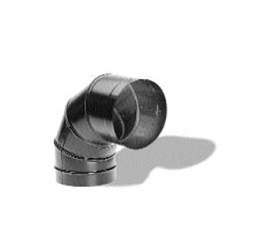 10" DuraBlack Single Wall Elbow - 90°