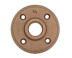 brass 1-1/4" floor flange