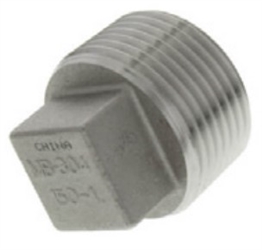 Stainless Steel 1" Square Head Plug
