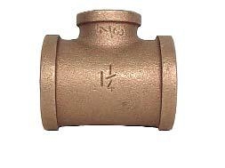 Brass 1" x 1" x 1/2" Reducing Tee