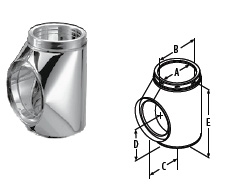 6" dia. DuraTechTee w/ Cap Galvanized