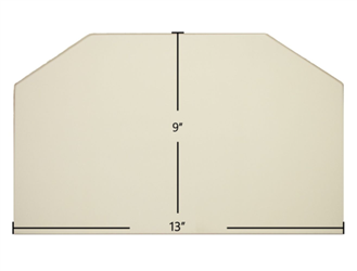 Aurora 12 7/8" X 8 7/8" Arched Replacement Ceramic Wood Stove Glass