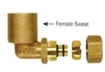 Compression 1/2" x 3/4" Female Sweat Elbow