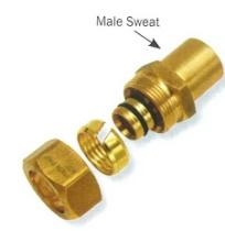 Compression 1/2" x 1/2" Male Sweat Adapter