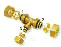 Compression 3/4" x 1/2" x 3/4" Tee