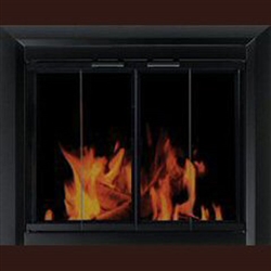 Chesterfield Glass Firescreen Black - Small