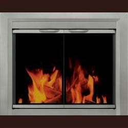 Conway Sunlight Nickel Fireplace Doors Large