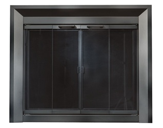 Drake Black Fireplace Doors Medium