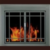 Exeter Glass Firescreen Gunmetal - Large