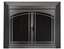 Fairmont Black Fireplace Doors Medium