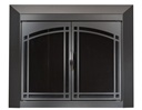 Fairmont Black Fireplace Doors Medium
