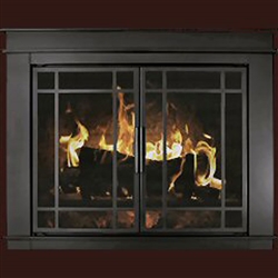 Finley Glass Firescreen Black - Small