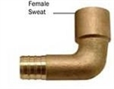 pex elbow 3/4" x 3/4" female sweat