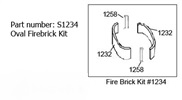 Heartland Oval Firebrick Replacement Kit (Aftermarket) (Post 1986)