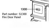 Heartland Oval Fire Door Panel - Ivory/Black