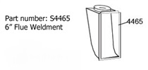 Heartland Sweetheart 6" Flue Weldment