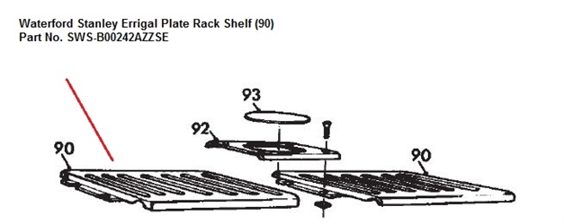 Waterford Stanley Replacement Plate Rack Shelf Black Enamel