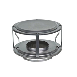 VA-CO10 - 10" Ventis Class-A All Fuel Chimney, 430 Stainless Wide Open Style Rain Cap