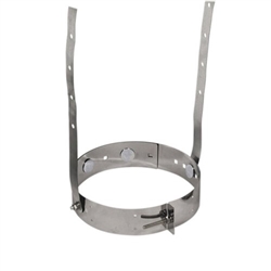 VA-ELS1012 - 10" - 12" Ventis Class-A All Fuel Chimney, Elbow Support, Stainless Steel Band With Galvanized Fastening Straps