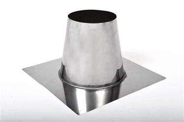 VA-FNV05F - 5" Ventis Class-A All Fuel Chimney, Galvalume, Non-Vented Standard Flat Flashing